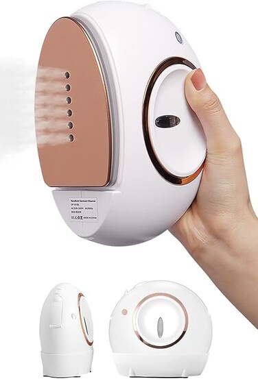 TERRIFI Mini Travel Steam Iron, Portable Mini Iron Steamer, 800W Strong Power Garment Steamer, Fast Heat-up Dry&iuml;&frac14;&dagger;Wet, Perfect for Clothes Handheld Garment Steamer (White)