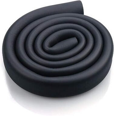 180CM Pipe Insulation Foam Tube &ndash; Versatile Foam Sleeve for Plumbing, AC Units, Guitar Stands, Exercise Equipment &amp; Roof Racks (BLACK, 1/2 inch X 1 inch)