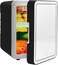 Mini Portable Compact Personal Fridge Cools &amp; Heats, 6 Liter Capacity Chills Nine 12 oz Cans, 100% Freon-Free &amp; Eco Friendly, Includes Plugs for Home Outlet &amp; 12V Car Charger (Mirror)