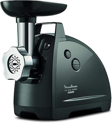 MOULINEX Meat Mincer   HV8 Plus 4IN1 Meat Grinder   2000 Watts   Black   Stainless Steel   2 Years Warranty   ME682827