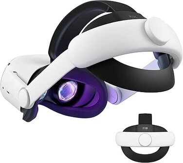 Comfort Upgraded Head Strap Compatible with Quest 2 Accessories, Elite Strap Replacement for Enhanced Support