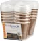 Disposable Twin Pack Kraft Ripple Hot &amp; Cold Coffee Cup 8 ounce with White Lid, 20 Pieces