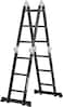 Egardenkart Multi-Purpose Foldable Ladder - 4x3, 12 Steps(Black)