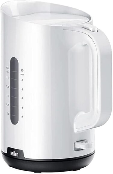 Braun Breakfast1 Collection Kettle 360 Degree Rotating Base Removable Limescale Filter 1.7L Capacity Bpa Free Wk1100Bk 2200W Plastic White, Wk1100Wh"Min 1 year manufacturer warranty