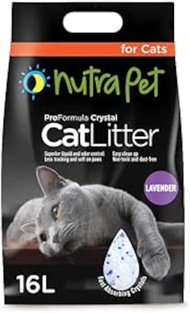 Nutra Pet Cat Litter Silica Gel 16L Lavender Scent The Best 99% Dust Free