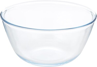 BOROSILICATE ROUND GLASS MIXING BOWL OVEN SAFE MIXING BOWL GLASS SERVING BOWL 1.3 LITER