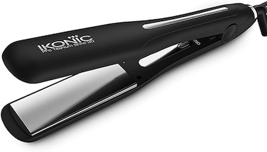 Ikonic Pro Titanium Shine 3.0 Hair Straightener Black with Advanced Professional Dual Titanium Floating Plates, Auto Shut off function, Instant Heat up, Universal Voltage
