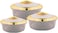 3pcs Casserole Set &ndash; Super Insulated Hot Pot with Stainless Steel Inner Casing &ndash; Food Storage &amp; Serving Dish with Lids &ndash; Keeps Food Hot/Cold for Hours (BEIGE, 1.2L,2.2L,3.2L)