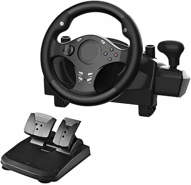 Racing Wheel Steering wheel Driving Force Racing Wheel for Racing Game PC/Xbox One/Xbox Series X S/XBox 360/ PS4 / PS3 / Nintendo Switch/Android with Pedals Accelerator Brake