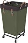 StorageWorks 160L Laundry Basket with Wheels, Large Rolling Hampers for Clothing Organizer, Dirty Clothes Basket for Hotel, Home, Closet, Dorm, Green