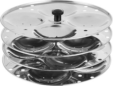 4 LAYER STAINLESS STEEL IDLY STAND, VIC005, IDLI TRAY, IDLI CONTAINER, IDLI PAN, STEAMER STAND, STEAMER INSERT