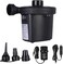 Portable Air Mattress Pump, Hamkaw Quick-Fill Electric Air Pump With 3 Nozzles, Convenient Inflator Deflator For Inflatables, Air Mattress,Raft Boat,Pool, Black