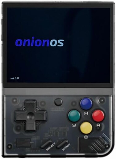 Mini Plus 128GB Onion OS Preinstalled Retro Portable Handheld 3.5inches IPS Screen Game Console Miyoo Mini+ Console Compatible with Onion OS (Black Transparent)