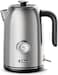 Feller Germany, Retro Style 1.7L Kettle with Thermometer, 2200 W, Stainless Steel Body, STRIX Controller, Dry Boil &amp; Automatic Switch-Off, Ek200, 2Y Guarantee-UAE Version (Stainless Steel)