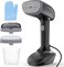 NTAYDZSW Powerful Handheld Fabric Steamer - 1800W with Fast Ceramic Heat-Up Plate, 2-in-1 Ironing &amp; Wrinkle Remover, Steam Nozzle, Lint Brush - Black, for US 120V Only