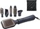 Philips 5000 Series Air Styler for Drying &amp; Styling in one-go, from wet to dry styling with ionic care and argan-oil infused brush, 5 attachments, Black - BHA530/03