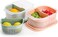 TERRIFI Produce Saver Containers for Fridge, Plastic Fruit Vegetable Storage Containers with Airtight Lid &amp; Divided Colanders, Stackable Fridge Organizer Bins for Lettuce, Berry, Avocado, Set of 3