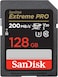 SanDisk 128GB Extreme PRO SDXC card + RescuePRO Deluxe, up to 200MB/s, UHS I, Class 10, U3, V30 SDSDXXD 128G GN4IN, Black