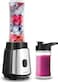 Personal Blender 350W Smoothie Blender/Smoothie Maker with 570ml &amp; 400ml Tritan Smoothie2Go Bottle and Lid, Ice Crush Function BLM05.A0BK Black/Silver