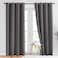 NICETOWN Gray Blackout Curtains for Bedroom 213 CM Long - Thermal Curtains &amp; Drapes Grommet Room Darkening Curtains Noise Reducing Window Treatments for Living Room (2 Panels, W132 x L213, Grey)