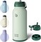 bottlebottle BOTTLE BOTTLE 32oz Insulated Water Bottle Stainless Steel Sport Water Bottle with Straw Dual-use Lid Design for Gym with Pill Box (green)