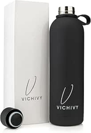 VICHIVY Stainless Steel Water Bottle 750 ML - Double Wall Insulated Flask for Kids &amp; Adults - Ideal Thermos for Hot &amp; Cold Drinks - Leak-Proof BPA-Free Water Tumbler for Sports, Gym and Travel