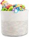 &eacute;&euro;&scaron;&ccedil;&rdquo;&uml; Large Woven Storage Laundry Basket 33*50cm Cotton Rope Organizer for Blanket Toys Towels Baby Nursery Hamper Bin with Handle
