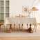 Cotton Linen Table Cloth for Dining Table 8 Seater, Table Cover Picnic Tabletop Decorations, Beige, 140x260 cm 【Anaado-AE】