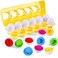 Matching Eggs - Toddler Toys - Educational Color &amp; Recognition Skills Study Toys, for Learn Color &amp; Shape Match Egg Set, for Age 2 Years Old and 2 Years Up Kid Baby Toddler Boy Girl. (12 Eggs)