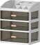 Makeup Organizer for Vanity, Skincare Organizers with 3 Drawers, Cosmetics Organizer for Skin Care, Eyeshadow, Brushes, Lipstick, Powders, Nail Polish.Great for Dresser, Bedroom, Bathroom (Black)