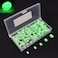 100pcs Soft Plastic Luminous Glow Fishing Beads, Plastic Oval Shaped Beads Round Beads Fishing Lures, Green Sea Fishing Bead Fishing Tackle Floating Tools Eggs