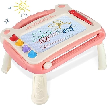 Toddler Toys Age 1-2 Year Old Boys, Girls, Magnetic Drawing Pad Doodle Board Educational Learning Toys for 1 2 3 Year Old Boys, Girls Birthday(Pink)