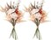 INSUNSIX 2 Bouquets Fake Flowers Artificial Flowers Bouquet for Silk Flower Arrangements Centerpiece Table Decorations Hydrangea Artificial Flowers for Wedding Bouquets Decor (Champagne)