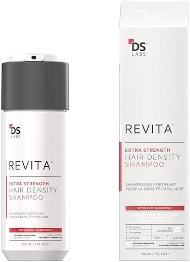 DS Labs Revita Extra Strength Shampoo - Supports Hair Density, Strengthening, Thickening, DHT Blocker, Saw Palmetto for Men &amp; Women, Sulfate Free, 205mL