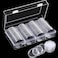 40 mm Silver Eagles Coin Capsules Coin Case Coin Holder Storage Container with Storage Organizer Box for Coin Collection Supplies (60 Pieces)