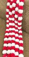 SPHINX Artificial Marigold Flowers (White and Red, 5 Pieces)