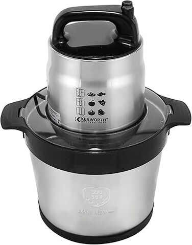 LAC LAICHY 6L Large Capacity Meat Grinder,Food Processors Veggie Chopper with Stainless Steel Bowl 1800W Electric,2 Speed,4 Bi-Level Bladesand Spatula for Baby Food,Meat,Onion,Vegetables,Fruits