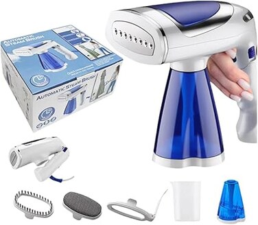 Portable Handheld Garment and Fabric Steamer 1600 Watts,Three-speed adjustment, Fast Heat-up, Auto-Off, Large Detachable Water Tank,2 in 1 Fabric Wrinkle Remover, with Lint Brush, and Steam Nozzle