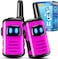 Kids Walkie Talkies Toys for Girls: comedyfun Mini Robots Walkies Talkies Pink 2 Pack Birthday Gifts for 3 4 5 6 7 8 Year Old Girls Toys Age 4 5 6 7 8 Camping Outdoor