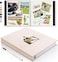 . Large Photo Album Scrapbook with Window, Linen Self Adhesive Scrap Book, Wedding Anniversary Birthday Valentines Day, 28cm x 27cm 40 Blank Pages Memory Book with 1pcs Pen