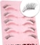 aupalada   False Eyelashes   &ndash;   Natural Half Lashes, Clear Band
