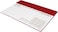2025 Year Planner with PVC Desk Blotter Materials, 12 Sheets, 1 Month Per Sheet, Size 490x340mm, English/Arabic, White Paper, Maroon Color-FSDK2AE25MR