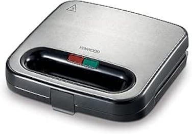 Sandwich Maker with Non Stick Fixed Griddle Plates for Toasties, Grills, Sandwiches SMM00.000SI Black/Silver