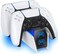 PS5 Charging Station, OIVO 2H Fast PS5 Controller Charger for Playstation 5 Dualsense Controller, Upgrade PS5 Charging Dock with 2 Types of Cable, PS5 Charger for Dual PS5 Controller, USB