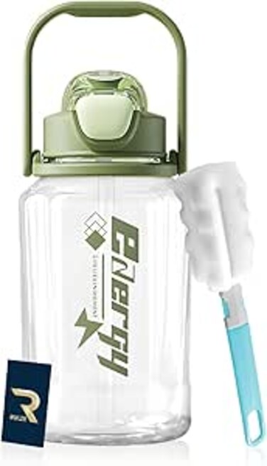 RULZE 1200ml Sports Water Bottle &ndash; Leakproof, BPA-Free, Large Capacity for Gym, Travel, Camping, Outdoor Activities &ndash; Locking Flip Top Lid, Carry Strap, Eco-Friendly Hydration (Green)