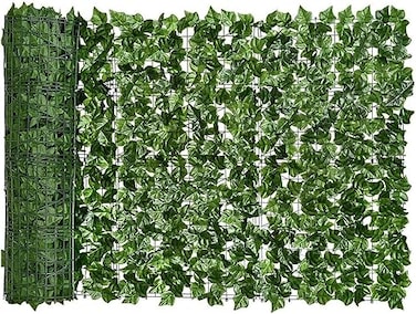 MIJOGO Ivy Screen, Privacy Garden Fence, UV Protected Greenery Wall Backdrop Artificial Hedges Plants (3m)
