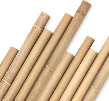 Egardenkart, Bamboo Sticks for Plants - 90cm, 5pcs   Plant Support Stakes   24-16mm, Plant Support Pole   Durable Plant Stick for for Flowers, Vegetables, and Creepers   Garden Sticks (5pcs, 90cm)