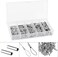 250pcs Single Barrel Crimp Sleeves Kit, Copper Barrel Crimp Sleeves Copper Tube, Fishing Line Rigging Tackle, Wire Rope Tube Connector Kit for Rigging