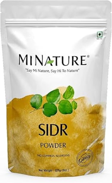 100% Natural Sidr Powder by mi nature 227g (237ml) (0.5 lb) Sidr leaves Powder for hair Natural Hair conditioner Natural source of mucilages and saponins Natural hair cleanser