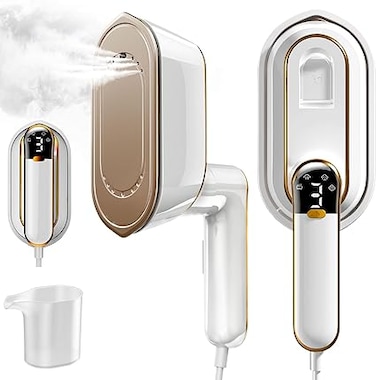 CONOYAR 2 in 1 Handheld Steam Iron 1200W, 3 Levels Garment Steamer for Clothes with Led Screen, Portable Steam Iron for Home, Travel, 10s Fast Heat Up, 150ML Water Tank